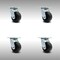 Service Caster 4 Inch Stainless Steel Polyolefin Wheel Swivel Caster Set with Roller Bearings SCC-SS30S420-POR-4 - alternate 1